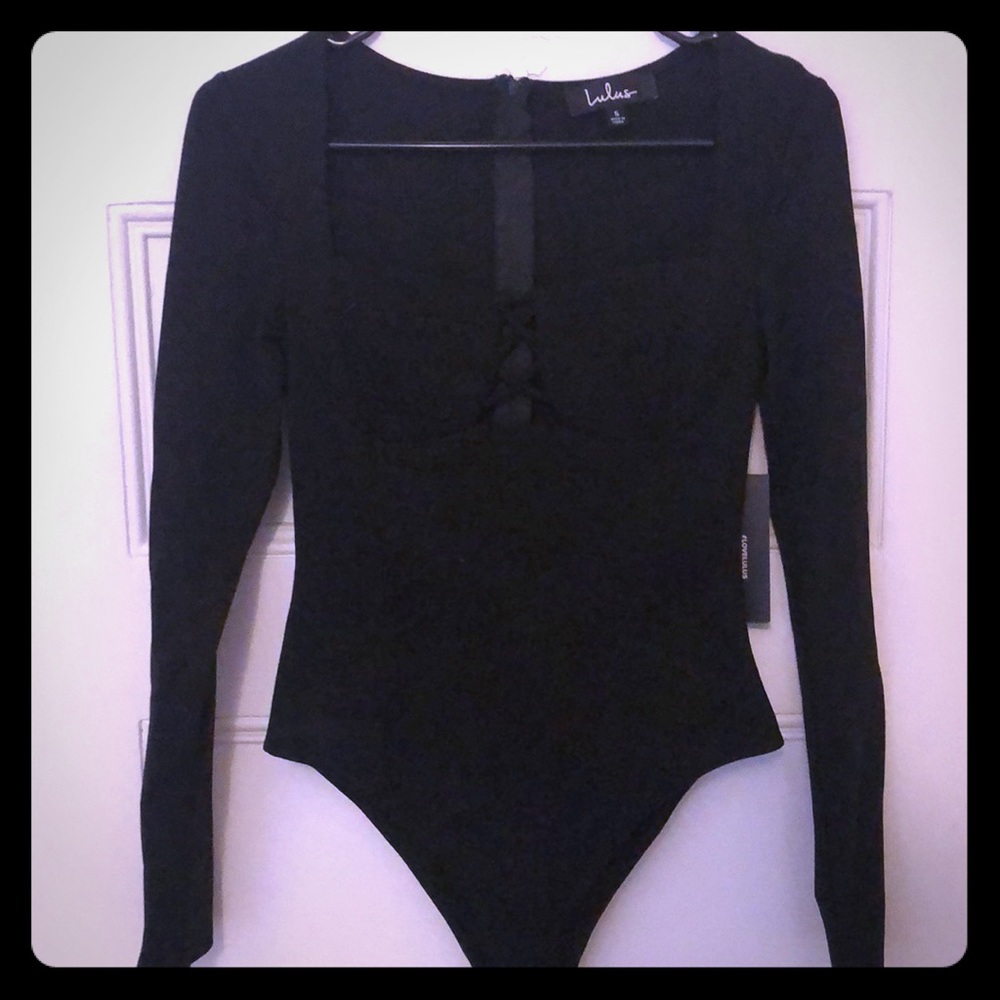 Black leotard top